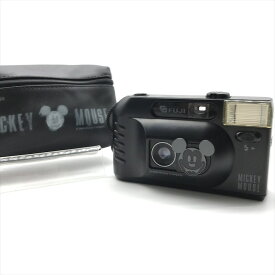 【中古】美品 FUJIFILM 富士フィルム ミッキーマウス DL7 ソフトケース付 コンパクト フィルム カメラ ブラック 光学機器 動作確認済み t08