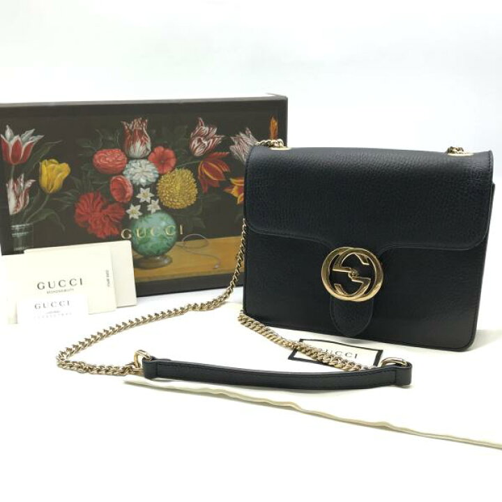 楽天市場】【中古】GUCCI グッチ インターロッキング G レザー 