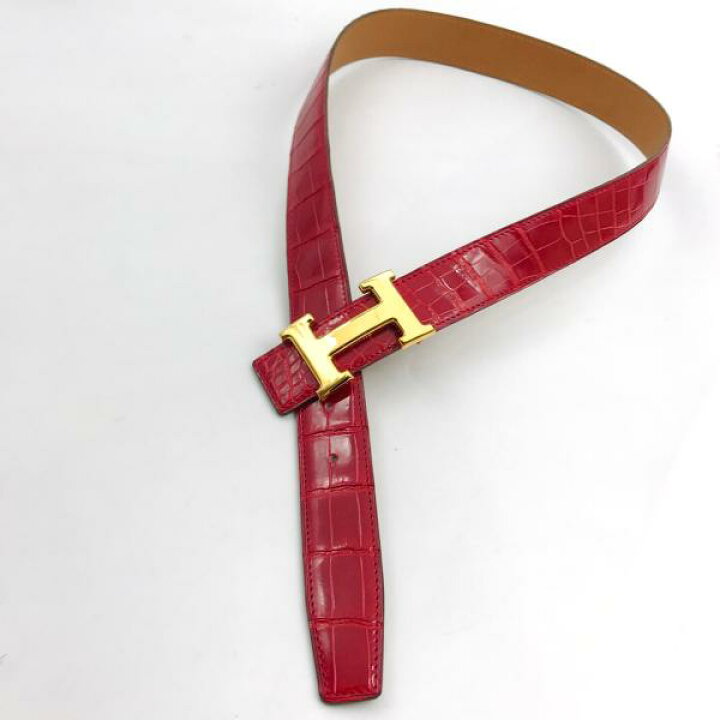 楽天市場】【中古】HERMES エルメス コンスタンス 本クロコ ポロサス H  