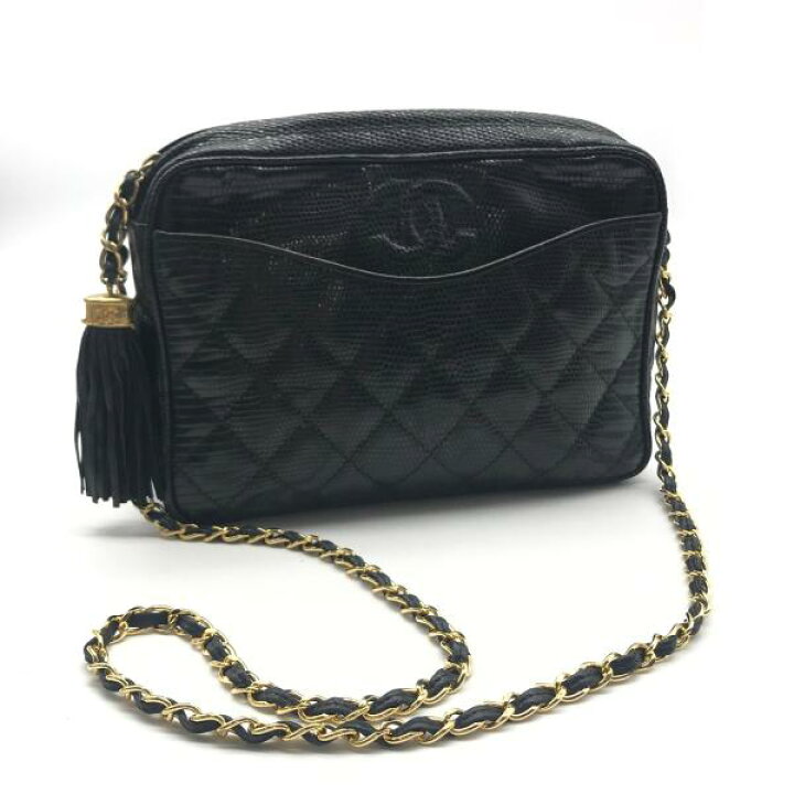 楽天市場】【中古】CHANEL シャネル ココマーク フリンジ 本リザード  