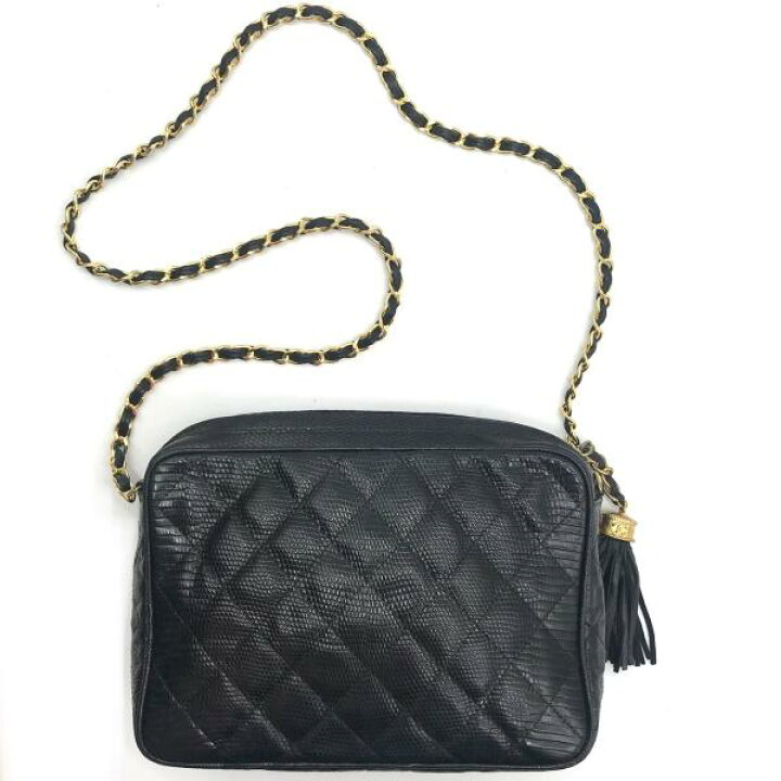 楽天市場】【中古】CHANEL シャネル ココマーク フリンジ 本リザード 
