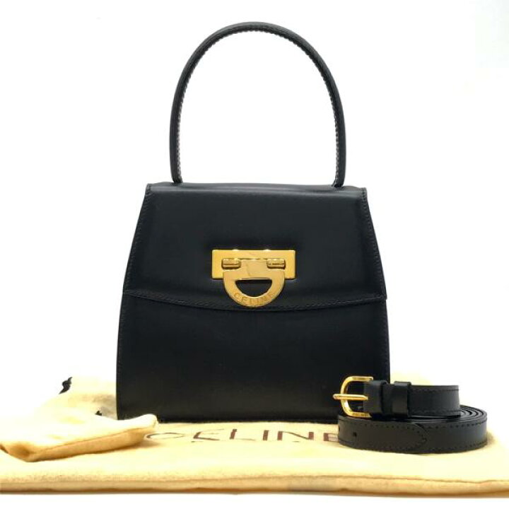楽天市場】【中古】CELINE セリーヌ レザー サークル ロゴ 金具 2WAY 