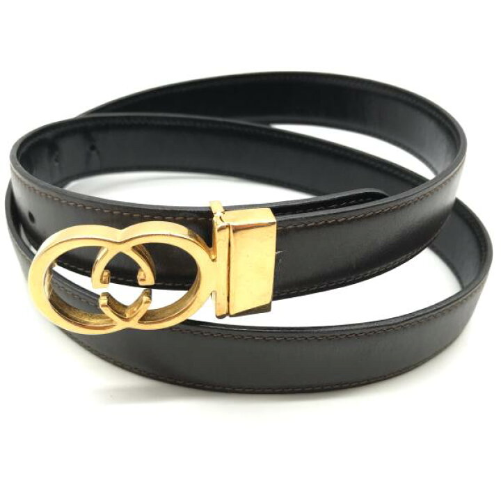 楽天市場】【中古】GUCCI グッチ オールドグッチ ロゴ金具 ベルト  