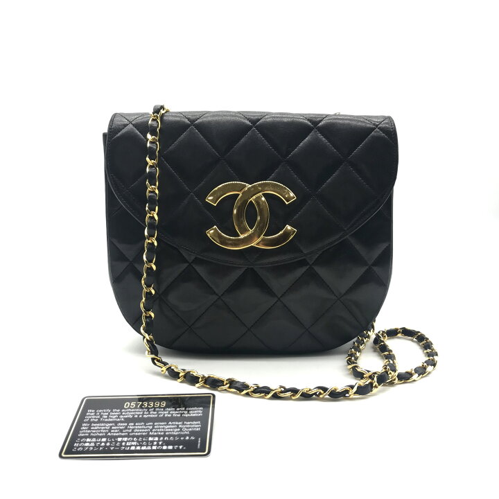 楽天市場】【中古】良品 CHANEL シャネル デカココ ラムスキン 