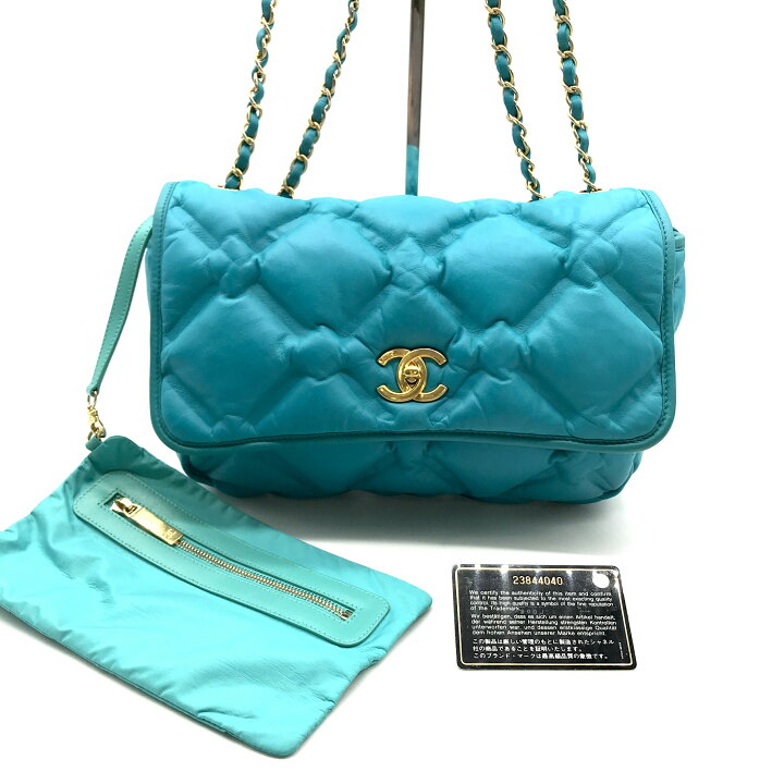 楽天市場】【中古】CHANEL シャネル バブル キルト ダブルチェーン 