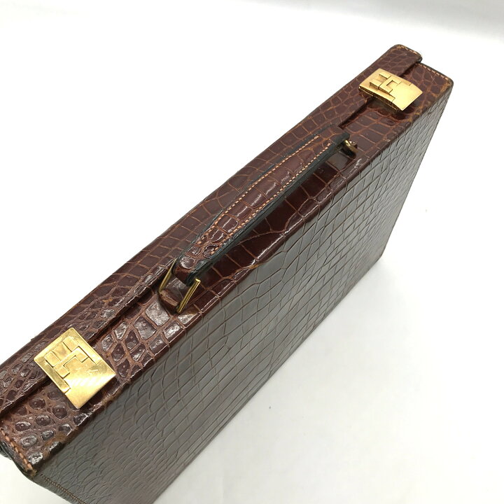 楽天市場】【中古】Hermes エルメス クロコ トラベルケース ビジネス  