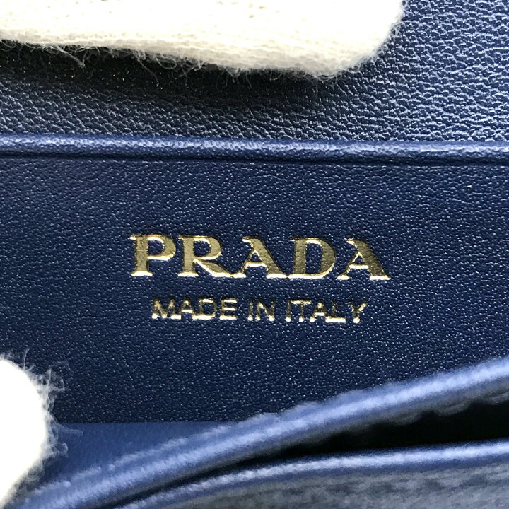 楽天市場】【中古】PRADA プラダ サフィアーノ メタルロゴ レザー 