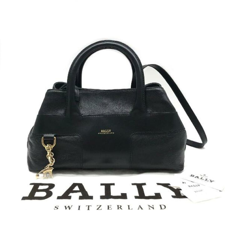 楽天市場】【中古】BALLY バリー レザー 2WAY ハンド バッグ ブラック  