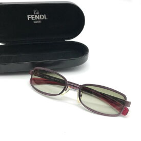 【中古】FENDI フェンディ ロゴ サングラス パープル系 美品 M7684