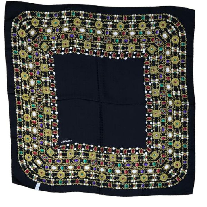 楽天市場】【中古】CHANEL シャネル グリポア柄 ココマーク スカーフ  