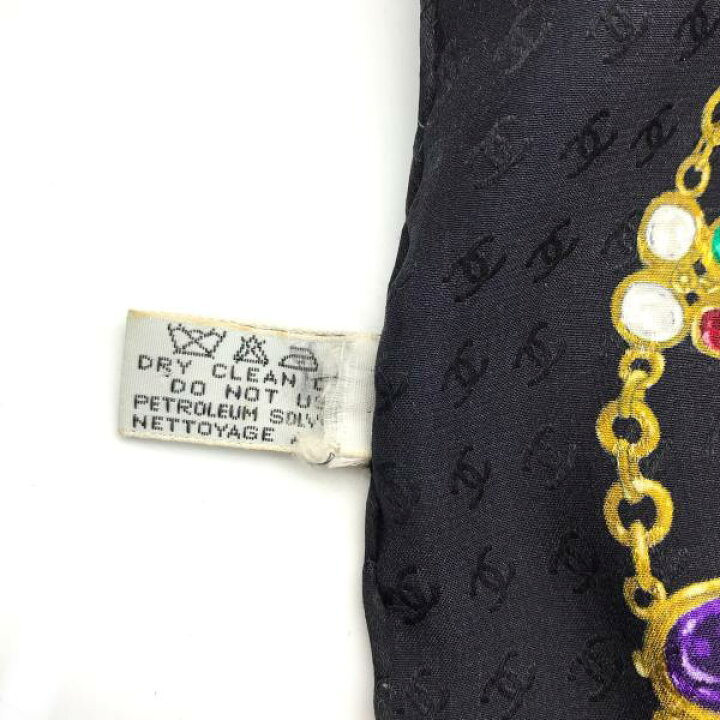 楽天市場】【中古】CHANEL シャネル グリポア柄 ココマーク スカーフ  