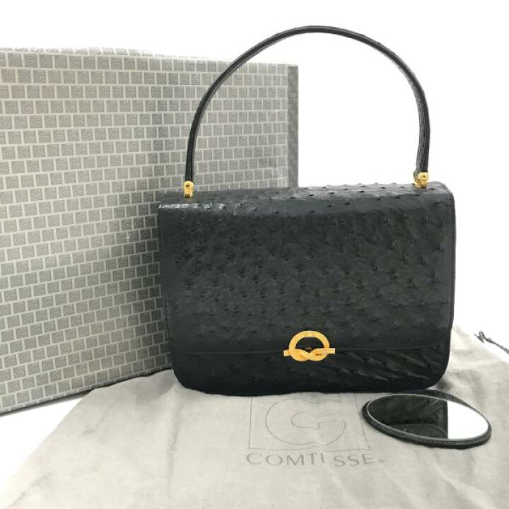 楽天市場】【中古】COMTESSE コンテス オーストリッチ ロゴ金具 ハンド  