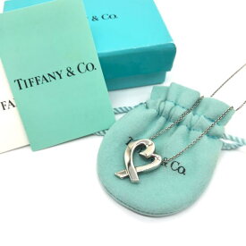 【中古】Tiffany & Co. ティファニー ネックレス シルバー SV925 ラビング ハート アクセサリー 良品 M9966