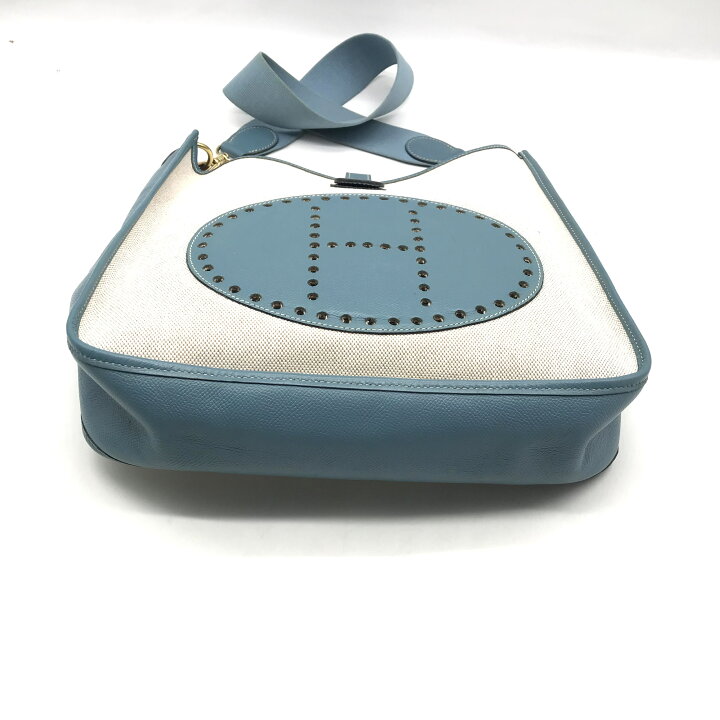 楽天市場】【中古】良品 HERMES エルメス エヴリンI トワル ブルー  