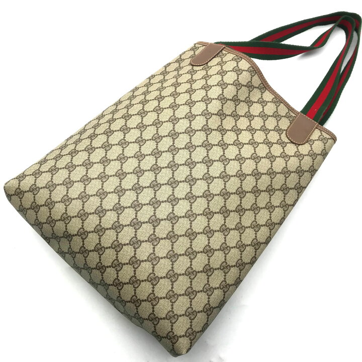 楽天市場】【中古】良品 GUCCI グッチ GG スプリーム シェリーライン  