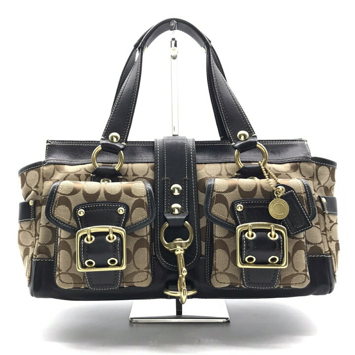 楽天市場】【中古】良品 COACH コーチ シグネチャー ロック金具 