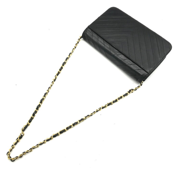 楽天市場】【中古】CHANEL シャネル ココマーク Vステッチ ラムスキン  