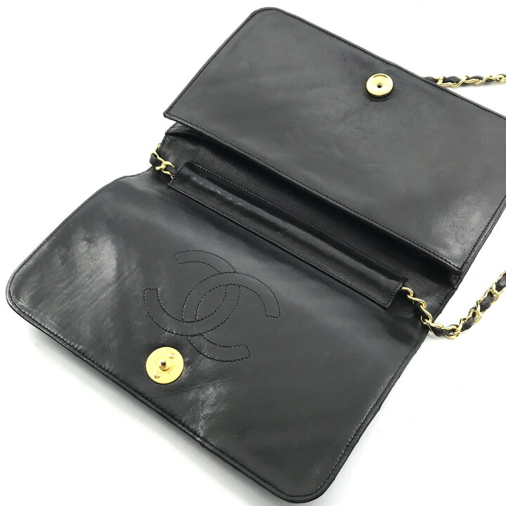 楽天市場】【中古】CHANEL シャネル ココマーク Vステッチ ラムスキン  