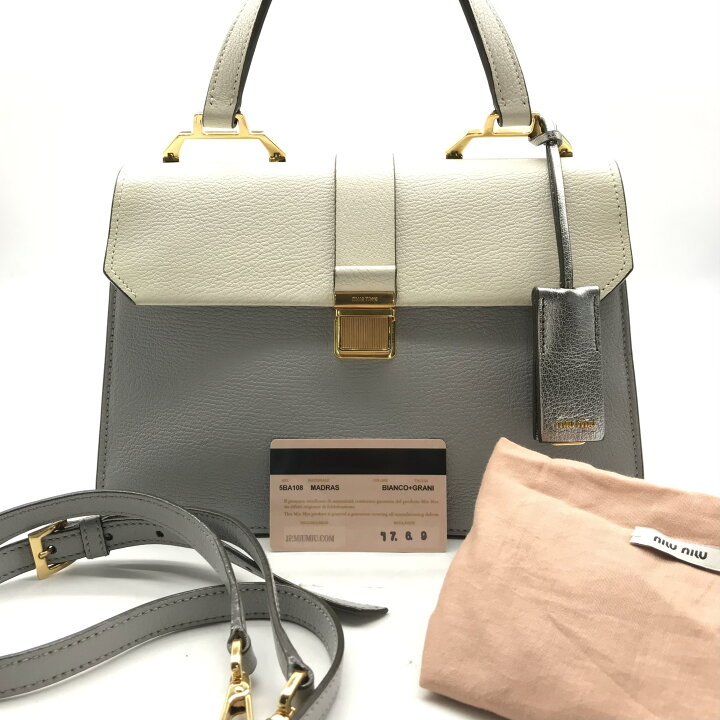 楽天市場】【中古】良品 MiuMiu ミュウミュウ 2WAY マドラス レザー 