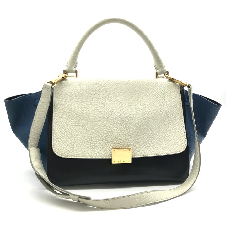 楽天市場】【中古】美品 CELINE セリーヌ トラペーズ レザー 2WAY 