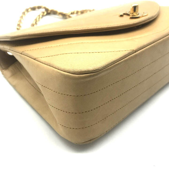 楽天市場】【中古】CHANEL シャネル ラムスキン ハーフムーン ターン 
