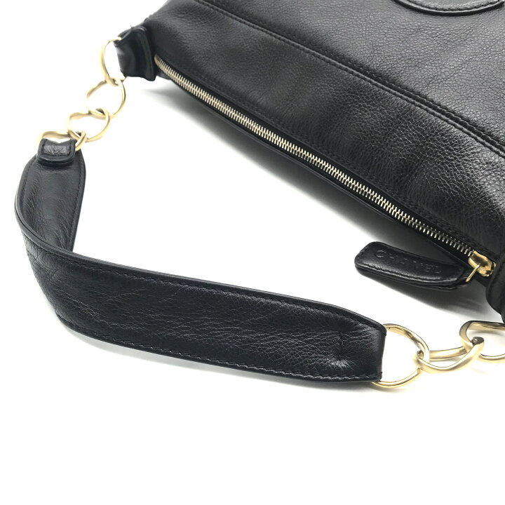 楽天市場】【中古】良品 CHANEL シャネル ココマーク レザー チェーン  