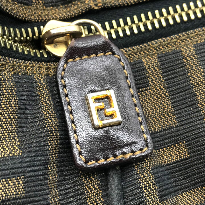 楽天市場】【中古】良品 FENDI フェンディ ズッカ キャンバス バニティ 