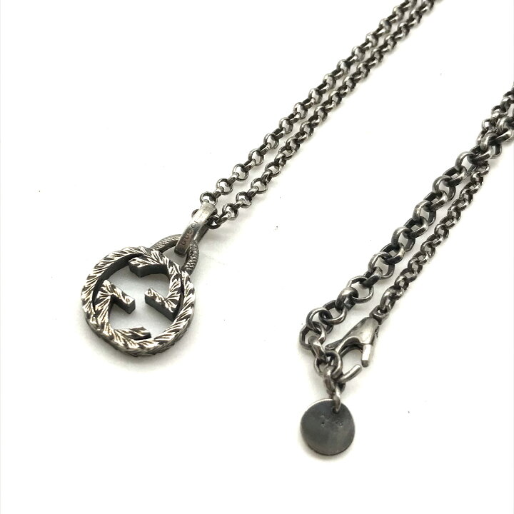楽天市場】【中古】美品 GUCCI グッチ GG ロゴ ネックレス Ag 925  