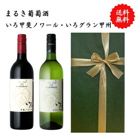 【送料無料】山梨県 まるき葡萄酒 いろグラン甲州 いろ甲斐ノワール ワイン 赤 白 セット 勝沼 750 ml × 2本 飲み比べ プレゼント 母の日 お祝い 結婚 昇進 就職 退職 内 祝い 記念日 古希 贈答用 ギフト特集 お酒 熨斗 父の日
