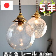 ペンダントライト ガラス おしゃれ 照明 丸 北欧 ダクトレール 泡 ひび