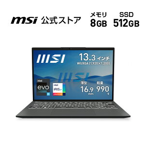 yMSIEVizCe Core i5-1240P/Ce Iris Xe OtBbNX/8GB/512GBiM.2 NVMej/990g/ő2315iJEITA 2.0j/13.3C`/Windows 11 Home/rWlXm[gPC/Prestige-13Evo-A12M-2717JP