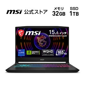 NVIDIA GeForce RTX 4070 Laptop GPU/インテル Core i9-13900H/15.6インチ/165Hz/32GB/1TB（M.2 NVMe）/最大6時間（JEITA 2.0）/2.25kg/ゲーミングノートPC/Katana-15-B13VGK-3603JP