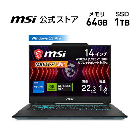 【予約販売 5月入荷予定】NVIDIA GeForce RTX 4060 Laptop GPU/Core i7-13620H/14インチ/144Hz/64GB/1TB（M.2 NVMe）/最大6時間（JEITA 3.0 動画再生時）、最大9時間（JEITA 3.0 アイドル時）/1.6kg/ゲーミングノートPC/Cyborg-14-A13VF-4001JP