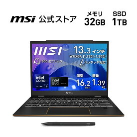 Core Ultra 5 プロセッサー 125H/インテル Arc グラフィックス/32GB/1TB（M.2 NVMe）/1.39kg/最大13時間（JEITA 3.0 動画再生時）、最大20時間（JEITA 3.0 アイドル時）/13.3インチ/Windows 11 Home/ノートPC/Summit-E13-AI-Evo-A1MTG-1203JP