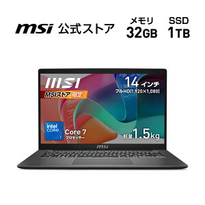 yMSIEVizCore 7 vZbT[ 150U/Ce OtBbNX/32GB/1TBiM.2 NVMej/1.5kg/14C`/Windows 11 Home/m[gPC/Modern-14-F1MG-0501JP  m[gp\R