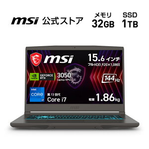 NVIDIA GeForce RTX 3050 Laptop GPU/Core i7-13620H/15.6C`/144Hz/32GB/1TBiM.2 NVMej/ő4ԁiJEITA 3.0 ĐjAő7ԁiJEITA 3.0 AChj/1.86kg/Q[~Om[gPC/Thin-15-B13UC-5028JP