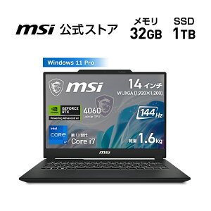 Core i7-13620H/NVIDIA GeForce RTX 4060 Laptop GPU/32GB/1TBiM.2 NVMej/1.6kg/ő6ԁiJEITA 3.0 ĐjAő9ԁiJEITA 3.0 AChj/14C`/Windows 11 Pro/m[gPC/Creator-M14-A13VF-5068JP
