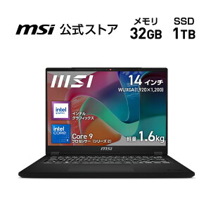 Core 9 vZbT[ 270H/Ce OtBbNX/32GB/1TBiM.2 NVMej/1.6kg/ő6ԁiJEITA 3.0 ĐjAő14ԁiJEITA 3.0 AChj/14C`/Windows 11 Home/m[gPC m[gp\R/Modern