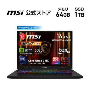 y9/19-9/30 6OFFzNVIDIA GeForce RTX 5070 Laptop GPU/Core Ultra 9 vZbT[ 275HX/16C`/240Hz/64GB/1TBiM.2 NVMej/ؒ/2.5kg/Q[~Om[gPC/Crosshair-16-HX-AI-D2XWGKG-0851JP