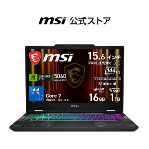 NVIDIA GeForce RTX 5060 Laptop GPU/Core 7 �v���Z�b�T�[ 240H/15.6�C���`/144Hz/16GB/1TB�iM.2 NVMe�j/�ő�5���ԁiJEITA 3.0 ����Đ����j�A�ő�10���ԁiJEITA 3.0 �A�C�h�����j/��2.2kg/�Q�[�~���O�m�[�gPC/Cyborg-15-B2RWFKG-