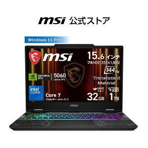 NVIDIA GeForce RTX 5060 Laptop GPU/Core 7 �v���Z�b�T�[ 240H/15.6�C���`/144Hz/32GB/1TB�iM.2 NVMe�j/�ő�5���ԁiJEITA 3.0 ����Đ����j�A�ő�10���ԁiJEITA 3.0 �A�C�h�����j/��2.2kg/�Q�[�~���O�m�[�gPC/Cyborg-15-B2RWFKG-