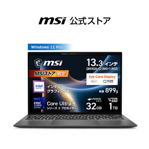 �y�\�񏤕i 4�����{�����\��zCore Ultra 9 �v���Z�b�T�[ 386H/�C���e�� �O���t�B�b�N�X/32GB/1TB�iM.2 NVMe�j/��899g/�ő�12���ԁiJEITA 3.0 ����Đ����j�A�ő�15���ԁiJEITA 3.0 �A�C�h�����j/13.3�C���`/Wind