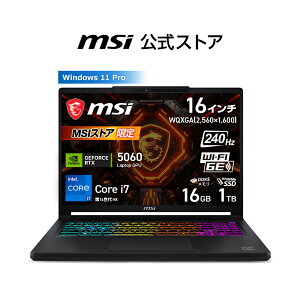 NVIDIA GeForce RTX 5060 Laptop GPU/Core i7 �v���Z�b�T�[ 14650HX/16�C���`/240Hz/16GB/1TB�iM.2 NVMe�j/���ؒ�/��2.3kg/�Q�[�~���O�m�[�gPC/Crosshair-16-HX-E14WFK-2711JP
