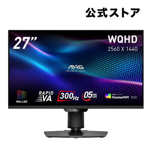 MSI Q[~Oj^[ MAG 274QPF X30MV/27C`/300Hz/0.5msiGTGAŏlj/WQHDi2,560 × 1,440j/RAPID VAiMini LEDj/HDMI/DP/Adaptive-Sync/HDR/3Nۏ