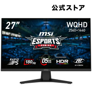 MSI Q[~Oj^[ MAG 274QF/27C`/180Hz/0.5msiGTGAŏlj/WQHDi2,560 × 1,440j/RAPID IPS/HDMI/DP/Adaptive-Sync/HDR/3Nۏ