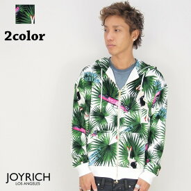 【セール 40％OFF】【JOYRICH ジョイリッチ】 Tropical Cruise Hoodie (BLACK/WHITE) トップス スウェット パーカー 総柄 MEN'S メンズ LADY'S レディース ユニセックス 国内正規品 インポート ブランド 海外ブランド JOY-U1428HD