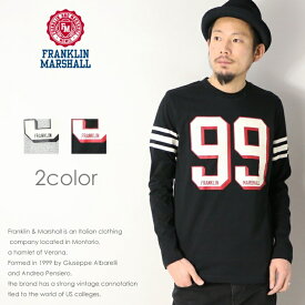 【セール 40％OFF】【フランクリン マーシャル FRANKLIN & MARSHALL】 tシャツ ロンt 長袖 プリント ナンバリング アメカジ franklin&marshall メンズ men's 国内正規品 インポート ブランド 海外ブランド 46181-4038 19FW