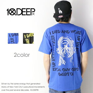 �y10DEEP �e���f�B�[�v�z t�V���c ���� �v�����g �X�g���[�g �O���t�B�b�N �����Y men's ���K�i �C���|�[�g �u�����h �C�O�u�����h TD4312