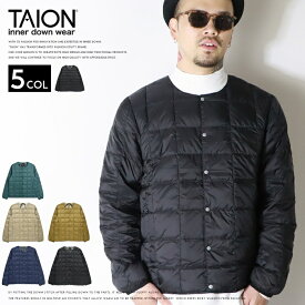 タイオン taion TAION インナーダウン ダウン ダウンジャケット クルーネック 体温 メンズ ドメスティック ブランド TAION-104