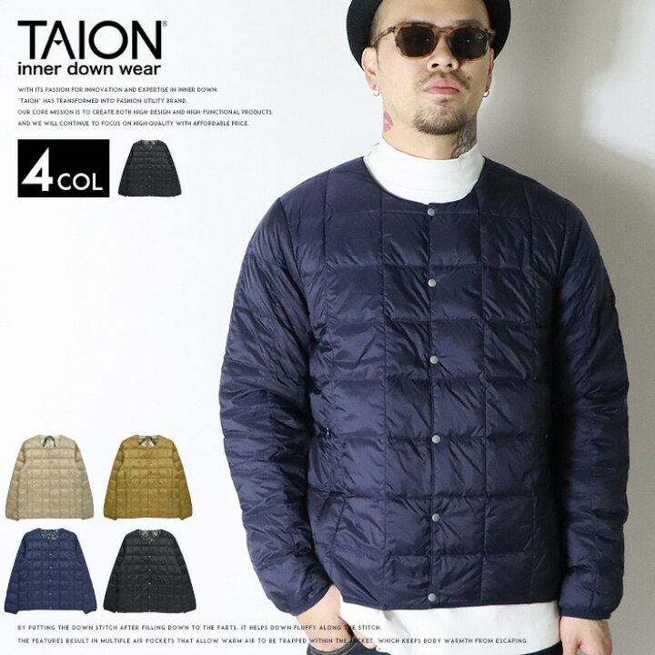 TAION」 ダウンコート 4 ネイビー メンズ 楽天市場】タイオン taion 